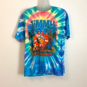 Vintage Tie-Dye Jimmy Buffett & The Corral Reefer Band 2012 Tour T-shirt Size XL